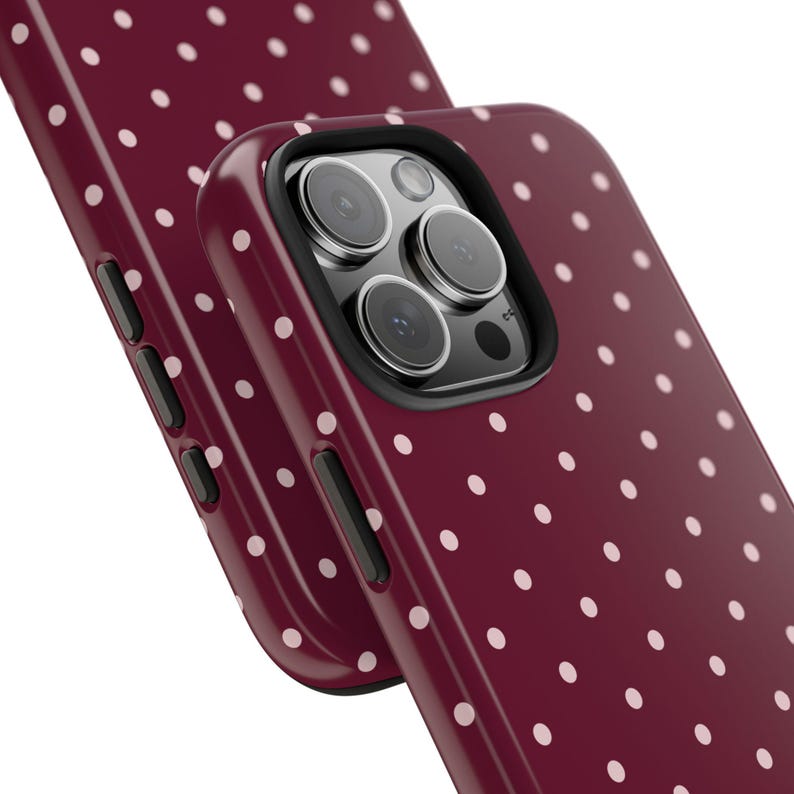 Polka Dot Phone Case Tough Double Layer Access to All Ports and ...