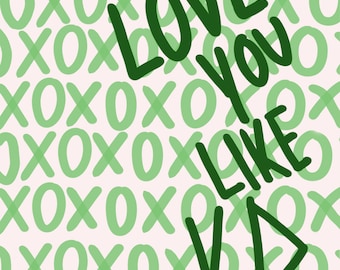 Kappa Delta / love you like KD college art canvas girl
