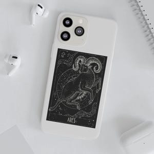 Astrological Phone Cover, Celestial Art Protector, Gifts for Astrology Lovers, Unique Horoscope Gifts (First Six Zodiac Signs)