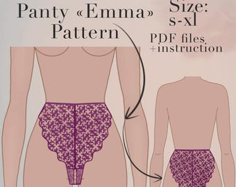 Panties Sewing Pattern PDF / Women’s Underwear Pattern / DIY Lingerie Tutorial / Printable Knickers Pattern / Digital Download/ Lingerie pdf