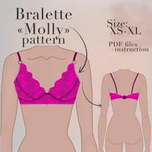 Bralette Sewing Pattern PDF | DIY Lingerie Pattern for Beginners | Digital Bra Pattern | Printable Bralette Template | Easy Sewing Project