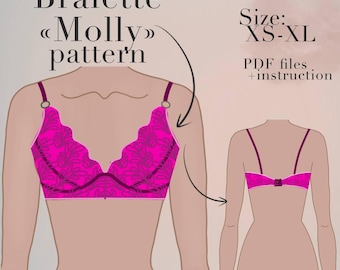 Bralette Sewing Pattern PDF | DIY Lingerie Pattern for Beginners | Digital Bra Pattern | Printable Bralette Template | Easy Sewing Project