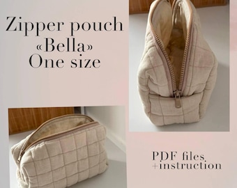 Project Bag PDF Patter | Zipper Pouch for Cross Stitch or Knitting | Easy Sewing Tutorial | Instant Download |  Sewing Pattern