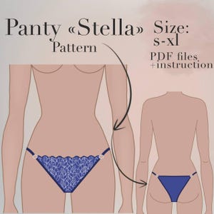 Panty Pantie | Instruction with photos Size S-XL | Tutorial panties for women | Underwear pattern | Sewing patterns for women | Lingerie PDF
