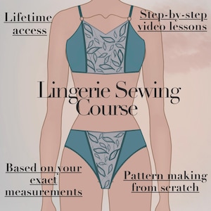 DIY Course for Drafting Women’s Underwear Patterns: Panties & Bra | Underwear Sewing Course | Learn to draft patterns | Digital PDF Download