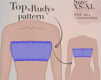 Bandeau Top Sewing Pattern | Lingerie Crop Top (PDF Pattern)