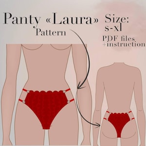 Panty sewing pattern | High waist sewing pattern | Lingerie pattern with instruction | Lingerie sewing | Brief sewing pattern pdf lingerie
