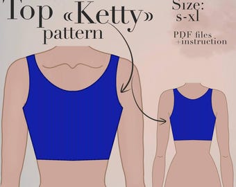 Top Sewing Pattern | Detailed Instruction | Easy Digital Pdf | Lingerie Sewing Pattern | Pdf Diy Top | Beginner Pattern Sewing | Size S-Xl