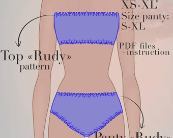Bandeau Top and Panty Sewing Pattern | Women's Lingerie (PDF Download)