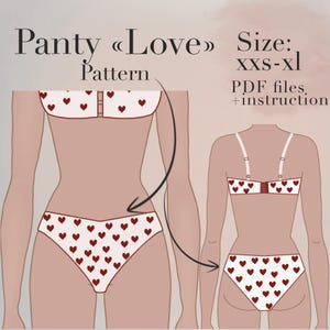 Panty Sewing Pattern |Size XXS-XL |Underwear Pattern |Digital PDF |Instant Download |Lingerie patterns with instruction pdf |Sew Panty
