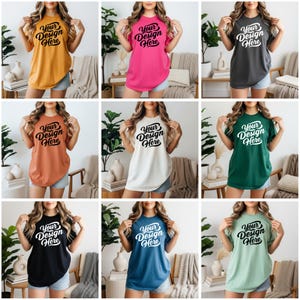 Comfort Colors 1717 Mockup Bundle: 40 T-Shirt Colors, Lifestyle Tee Shirt
