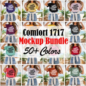 Comfort Colors 1717 Mockup Bundle: 50+ Real Model T-Shirt Mockups (Instant Download)