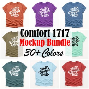 Modelbundel Comfort Colors 1717-T-shirt: platliggend JPG (digitale download)