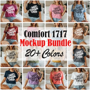 Comfort Colors 1717 Mockup Bundle, 1717 Mockup Bundle, Comfort Color Bundle, c1717 Mockup, c1717 Mockup Bundle, Real Model Mockup, c1717