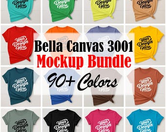 Bella Canvas 3001 Mockup Bundle: 90+ T-Shirt Colors (Digital Download)