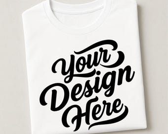 Bella Canvas 3001 White Folded T-Shirt Mockup | White Folded Shirt Mockup | Shirt Mockup | White Bella Canvas T Shirt