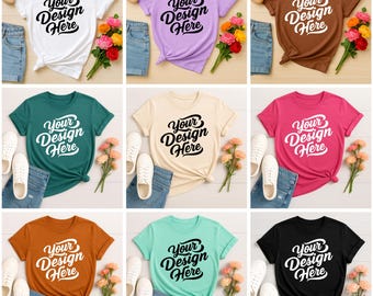 Comfort Colors 1717 Mockup Bundle: POD T-Shirt Flatlays (Digital Download)