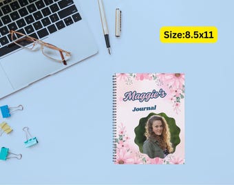 Personalized Photo Journal: Custom Message, Wire Bound Planner (8.5 x 11 inches)