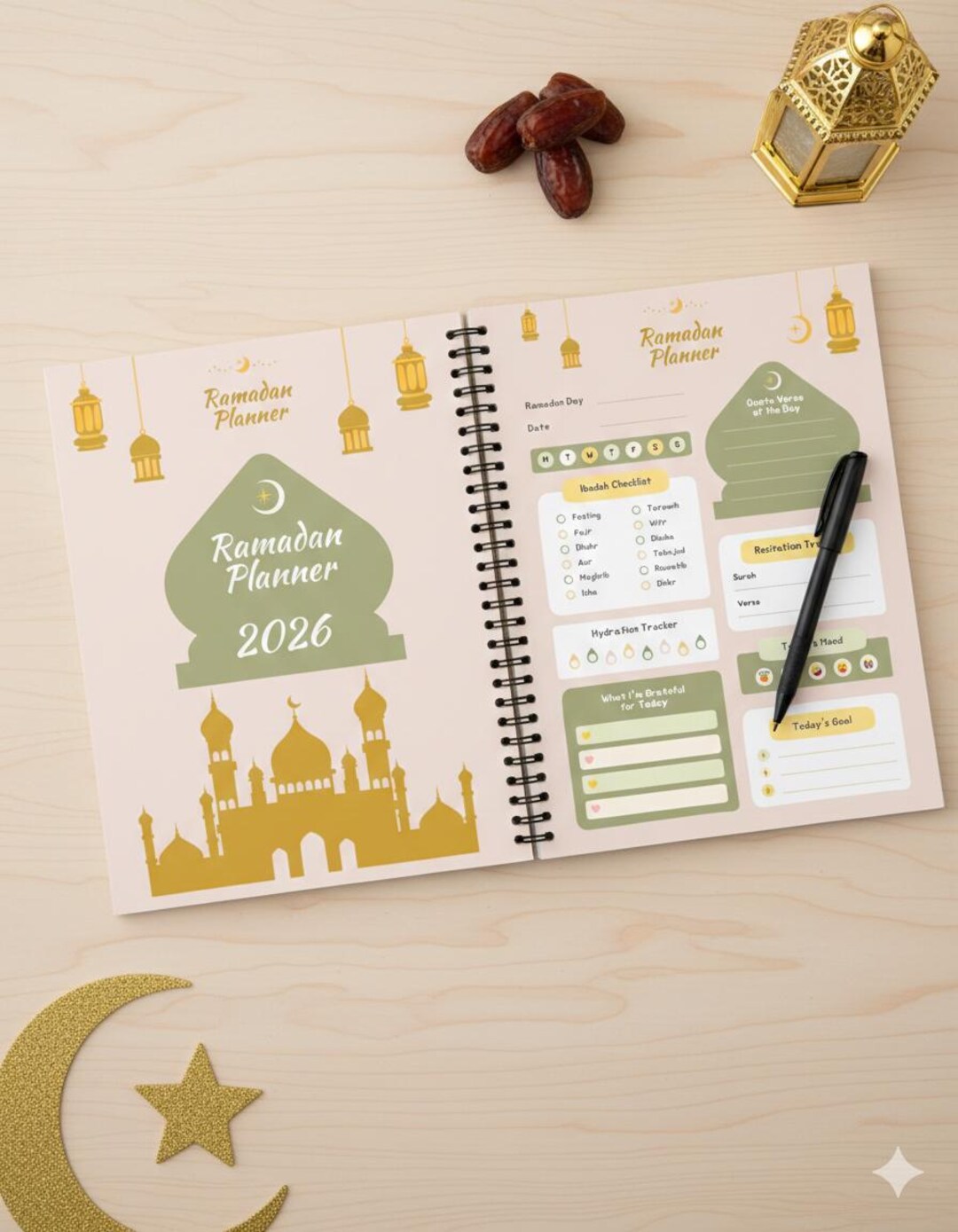 Ramadan Planner 2026 | Daily Ibadah & Quran Tracker (PDF Digital ...