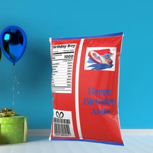Bolsas de chips personalizadas del Capitán América: regalos de fiesta de cumpleaños imagen 3
