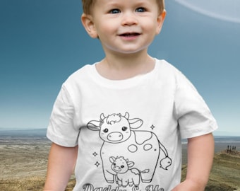 Camiseta personalizada para colorear "Papá y yo": regalo de cumpleaños personalizado