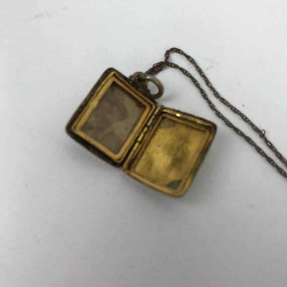 Vintage Locket Necklace,GF Book Locket, Photo loc… - image 3