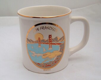 San Francisco Vintage mug - Souvenir Mico - Golden Gate Bridge