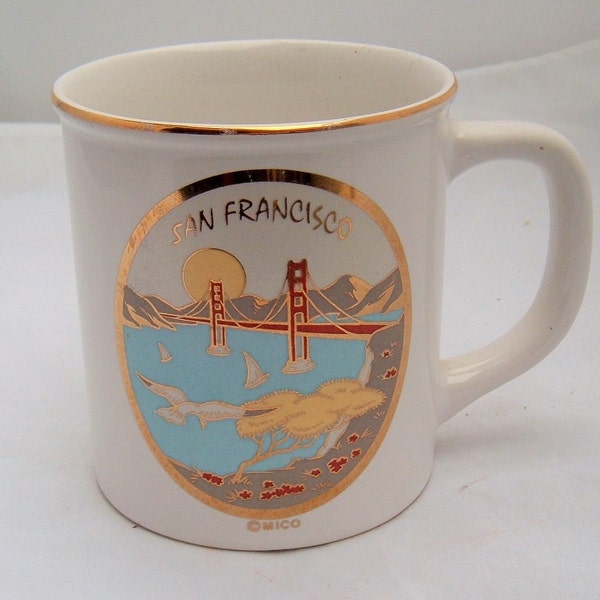 San Francisco Vintage mug - Souvenir Mico - Golden Gate Bridge