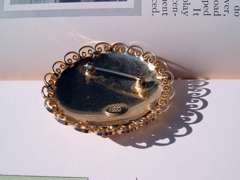 Hobe 1966 Vintage Enamel Mod Brooch