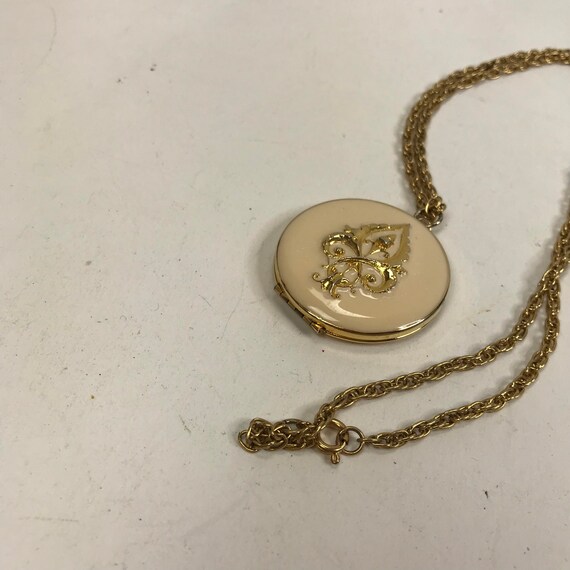 Vintage Locket, Fleur De Lis locket, Photo locket… - image 5