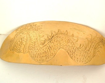 brass belt buckle Vintage serpent huge hand made in India