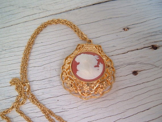 Vintage Cameo locket Necklace, Vintage Jewelry Cameo … - Gem