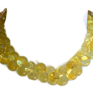 Mellow Yellow plastic bubble vintage necklace retro mod boho