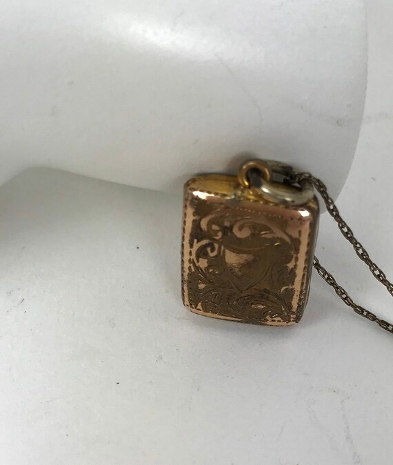 Vintage Locket Necklace,GF Book Locket, Photo loc… - image 7