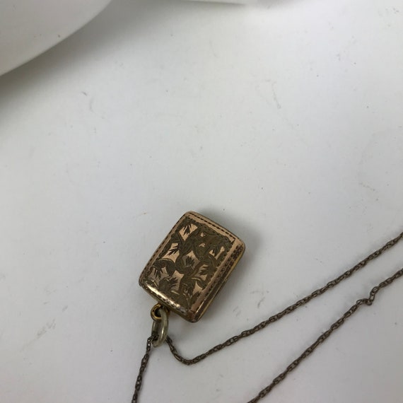 Vintage Locket Necklace,GF Book Locket, Photo loc… - image 6