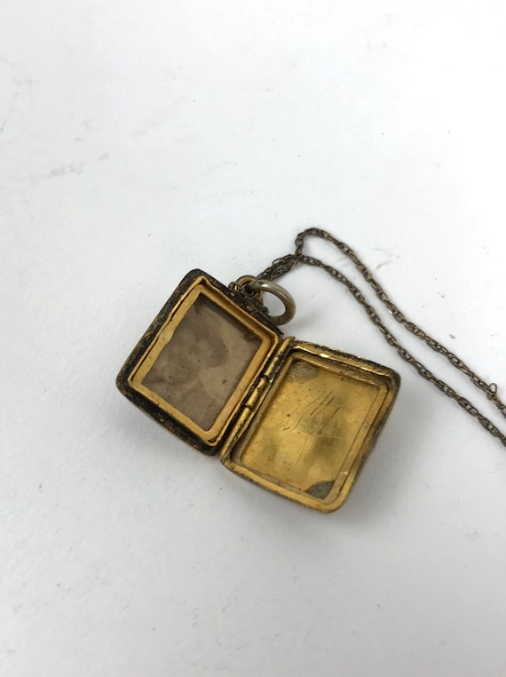 Vintage Locket Necklace,GF Book Locket, Photo loc… - image 8