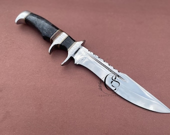 Handmade Gift High Polish Stainless Steel Hunting Knife, Full Tang Survival Knife with Sheath, Best Anniversary Gift for Him, Groomsmen Gift