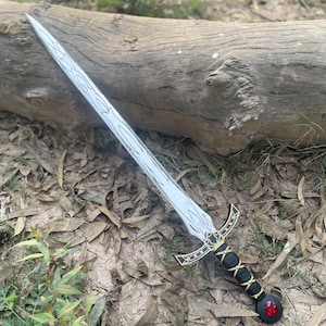 Handmade Throne of Glass Goldryn Athril Sword Replica, Stainless Steel Blade, Cow Leather Sheath