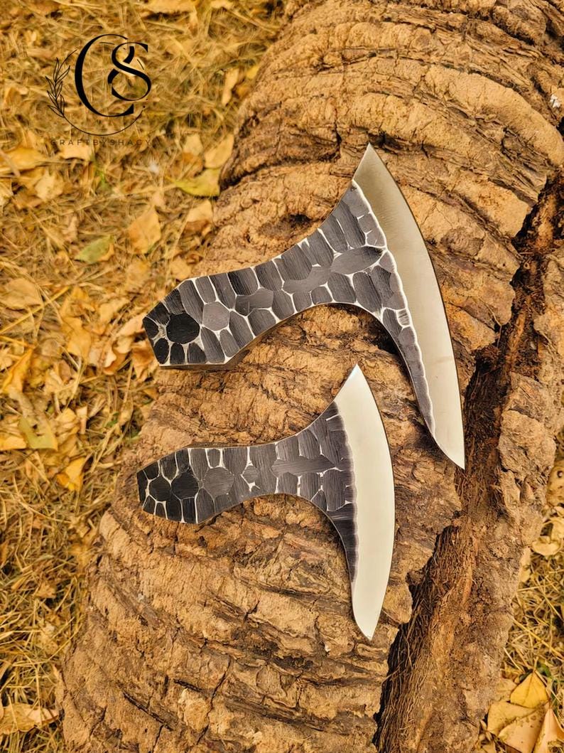 Tête de hache barbue en acier forgé à la main vintage, outil