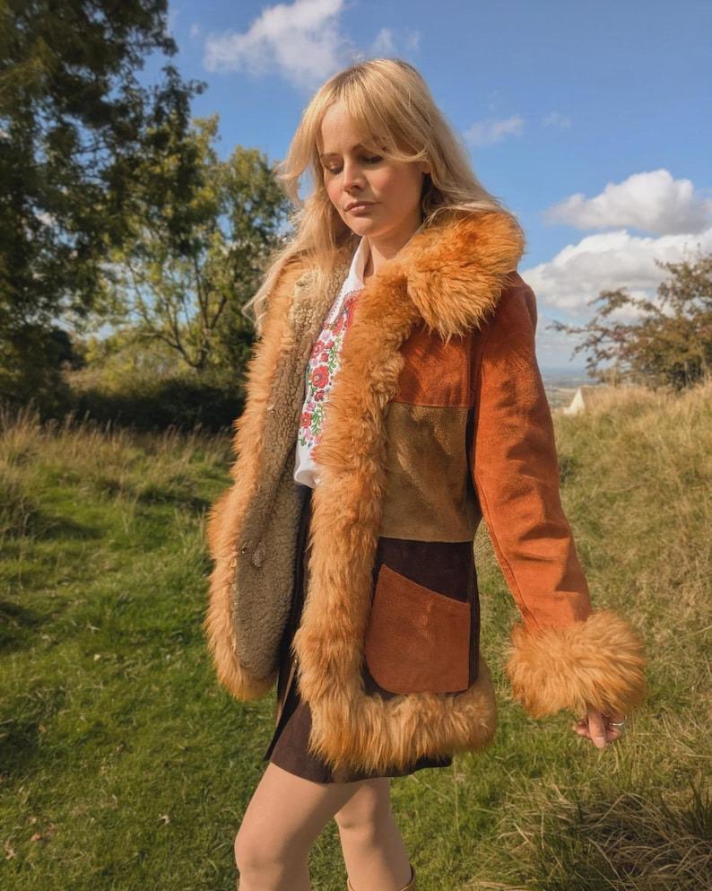 1970s Suede Coat With Fur - Etsy