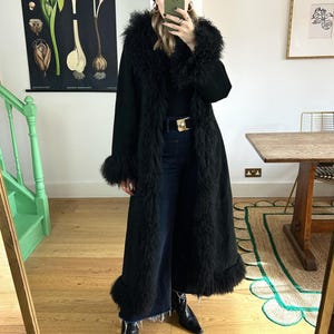 Vintage Black Long Coat - Etsy