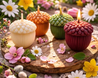 Handmade Acorn Candle – Woodland Scented Soy Wax Candle
