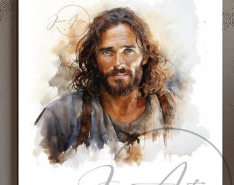 Jesus Christ Portrait: Fine Art Print, Christian Wall Decor