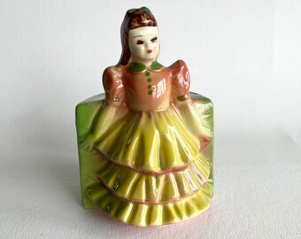 Vintage Young Girl Planter, Pottery Planter, Mid Century Planter, Figural Planter