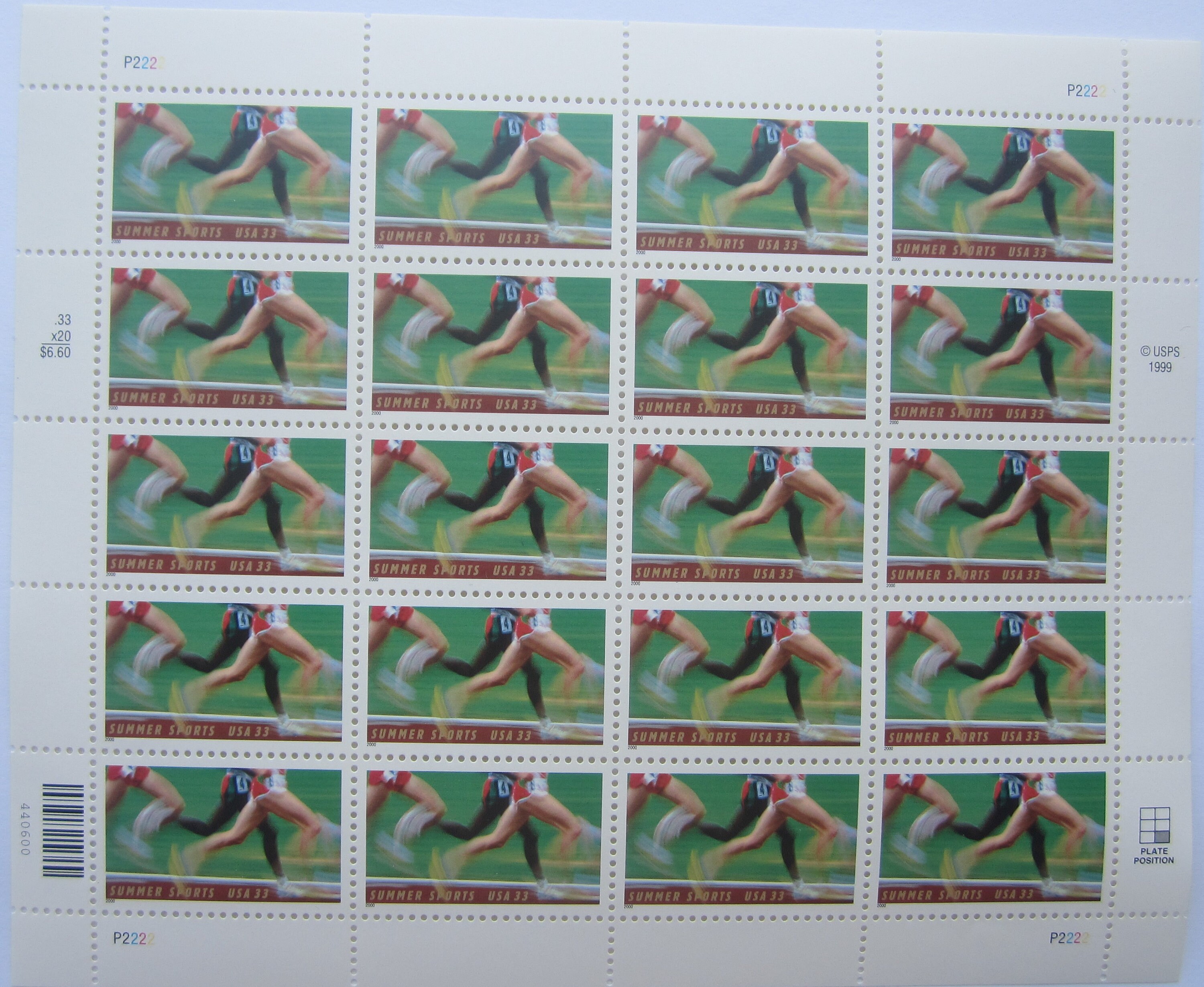 Art & Collectibles 1 USPS mint postage stamp Summer Sports 2000 RUNNING