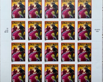 Cinco de Mayo MNH Stamp Sheet, Scott #3203, 20 x 32c, 1998
