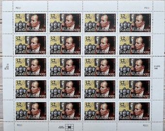 Raoul Wallenberg MNH Stamp Sheet, Scott #3135, 20 x 32c, 1997