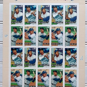Baseball Sluggers MNH Stamp Sheet, Scott #4080-3, 20 x 39c, 2005