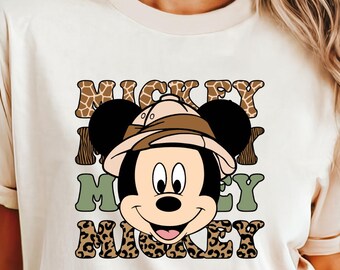 Mickey Shirt, Disney Safarai Leopard Shirt, Minnie Shirt, Donald And Daisy Shirt, Pluto And Goofy Shirt, Disney Family Vacation Shirt