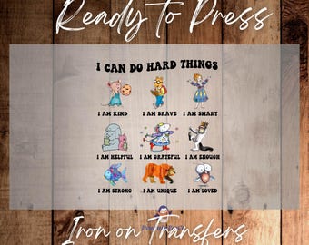 Classic Storybook DTF Transfer, Beloved Kids Book Characters Iron On Design, Ready To Press Reading Teacher Shirt Decal, Librarian Gift